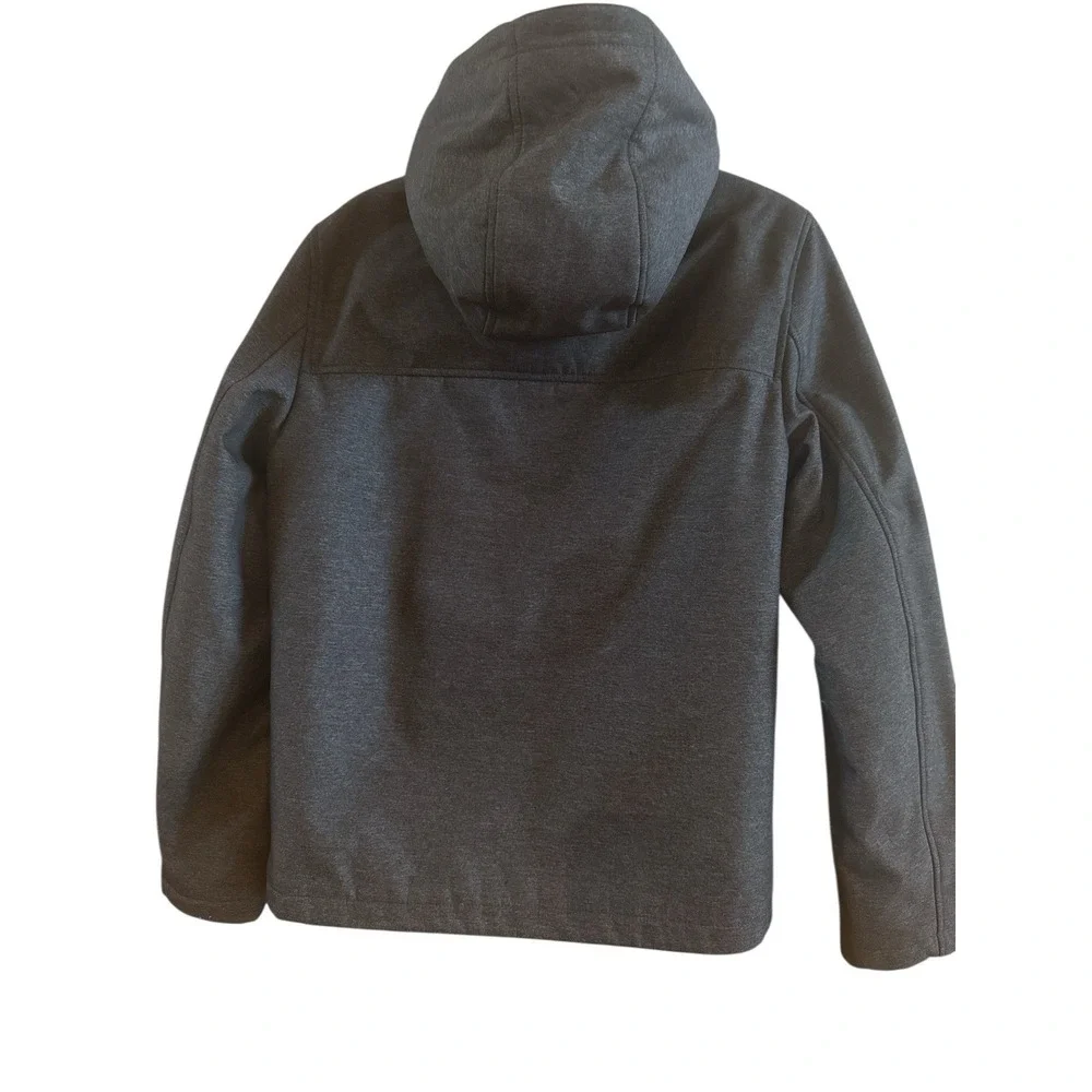 Levi's Men's Soft Shell Graphite Gray Extra Small Hooded Sherpa Lined Storm Coat